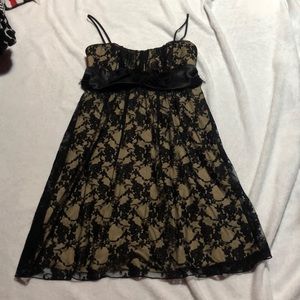 Black Vintage see through flower dress